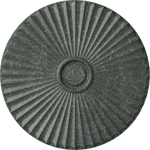 Ekena Millwork Shakuras Ceiling Medallion (For Canopies up to 5 1/2"), 29 1/2"OD x 2"P, Athenian Green Crackle CM30SHAGC - main